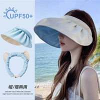 Foldable Shell Brim Sun Visor Hat for Women, UV Protection Outdoor Wide Brim Summer Hat