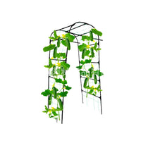 Coated Steel Pipe Trellis for Climbing Plants, Gourd, Pumpkin, Eggplant, Cucumber, Grape Support