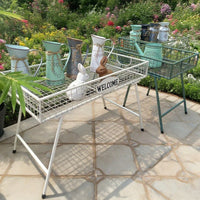 Rectangular Iron Art Floor-Standing Plant Stand for Courtyard Balcony