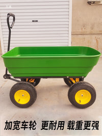 Heavy-Duty Folding Garden Cart with Wheels, Utility Wagon for Hauling, Outdoor and Home Use