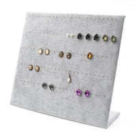 Velvet Jewelry Display Stand for Earrings and Necklaces, Desktop Organizer for Retail and Home Use