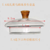 High Borosilicate Glass Lid for Teapots, Health Pots, and Water Cups - Heat Resistant