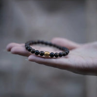 Vintage Agarwood Buddha Beads Bracelet for Men and Women, Lucky Charm and Calming Gift