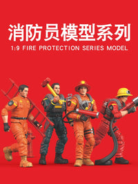 Star Glory Firefighter Action Figure 1:9 Scale Military Model with Movable Joints for Diorama Display
