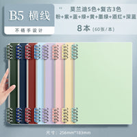 A4/A5/B5 PP Thickened Loose-Leaf Notebook for Students, Refillable Blank/Lined/Grid Pages