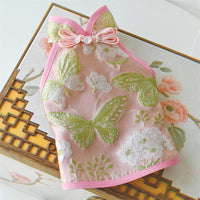 Chinese Style Pet Cheongsam Dress for Dogs and Cats - Princess Tang Suit for Teddy, Bichon
