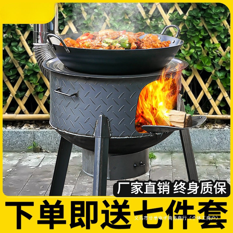Portable Outdoor Wood Burning Stove for Camping and Home Use