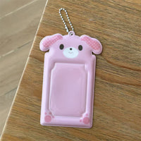 Cute Dessert Rabbit 3-inch Thickened Card Holder for ID, Photos, and Collectibles