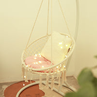 Indoor Hanging Swing Chair with Stand, Rattan Wicker Egg Chair for Bedroom Balcony