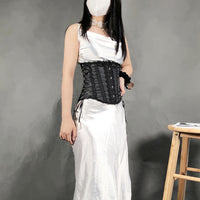 Lolita Lace-Up Steel Boned Corset Waist Trainer for Women