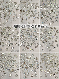 Zircon Nail Art Rhinestones Flat-Bottomed Mini Teardrop Heart Pigeon Egg Nail Diamonds