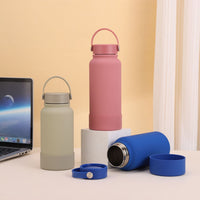 Large Capacity Insulated Water Bottle with Handle for Travel and Sports, 32oz/40oz