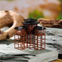 Miniature Ancient Chinese Architecture Landscape Ornament for Aquariums & Bonsai