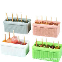 Food-Grade Silicone Ice Pop Molds with Press-Type Ice Cube Tray