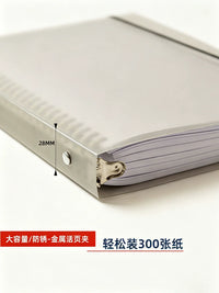 A4/B5/A5 Transparent Loose Leaf Binder for Documents and Notebooks, 20/26/30-Hole