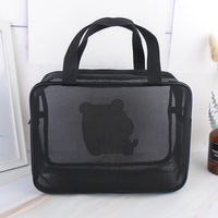 Mesh Portable Shower Caddy Bag with Handle, Foldable Large Capacity Toiletry Organizer for Travel, Gym, Bathroom