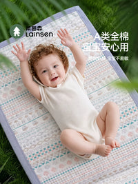 Baby Cotton Gauze Crib Mat Breathable Summer Sleeping Pad for Toddlers and Kids
