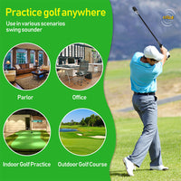 Golf Swing Trainer Aid with Sound and Grip Guide for Indoor Practice