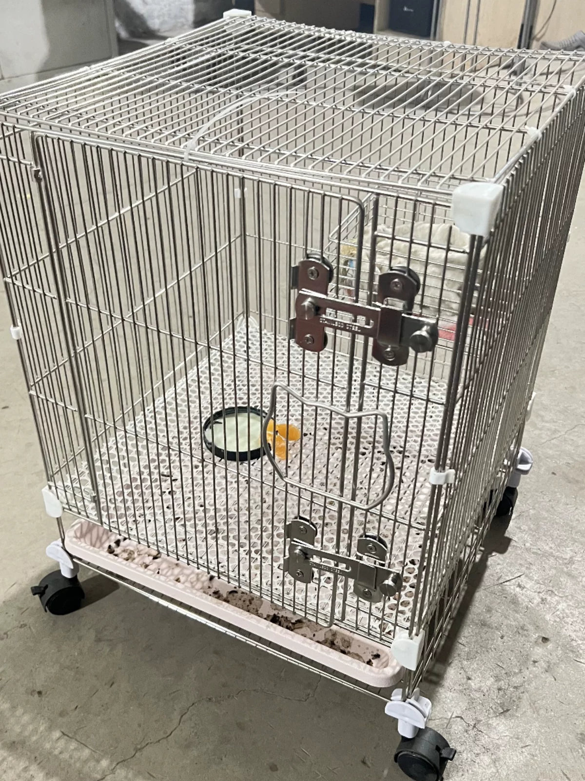 304 Stainless Steel Multi-Tier Pet Cage for Sugar Gliders, Squirrels, and Parrots