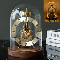 Black Walnut Solid Wood Alarm Clock with Night Light