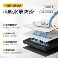 Cute Star Cartoon Diatomaceous Earth Bath Mat Absorbent Non-Slip Bathroom Toilet Room Door Floor Mat