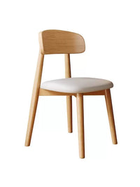 Nordic Solid Wood Dining Chair with Upholstered Backrest for Home and Restaurant