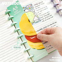 A5 Mushroom Hole Loose-Leaf Notebook with Decorative DIY Cover, Thickened Journal with Lined Pages, 80 Sheets