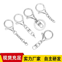 Zinc Alloy Lobster Clasp Keychain Set with Chain and Jump Rings for DIY Crafts