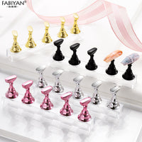 Acrylic Nail Practice Holder with Magnetic Chess Piece Display Stand