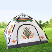 Large Mongolian Yurt Style Automatic Pop-Up Tent for Outdoor Camping