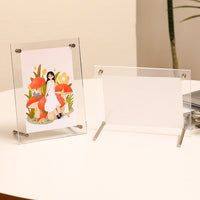 Double-Sided Transparent Acrylic Photo Frame for Desktop Display