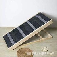 Adjustable Wooden Pet Ramp for Dogs - Non-Slip Sofa Ladder for Small to Large Pets