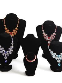 VI-ARICK Velvet/Leatherette Necklace Display Stand Mannequin Bust for Jewelry