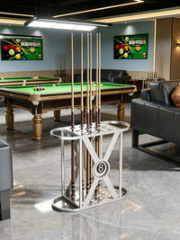 Billiard Cue Rack Floor Stand for Pool Cues - 9-Hole Storage Organizer