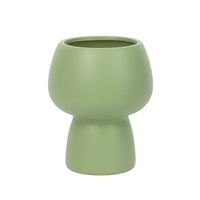 Creative Ceramic Orchid Planter Pot with Drainage Tray for Hyacinth Green Plants