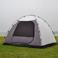 Outdoor 2-4 Person Camping Tent with 1 Room and 1 Hall, Double Layer Waterproof for Family Travel