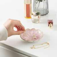 Ceramic Leaf/Flower Jewelry Dish Decorative Tray
