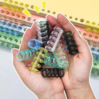 Loose Leaf Binder Rings for DIY Notebooks and Albums, Transparent Detachable Book Rings, Large Capacity