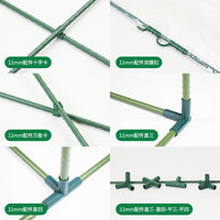 Garden Plant Support Stakes, 11mm Plastic-Coated Steel Pipe for Climbing Plants, 25-Pack