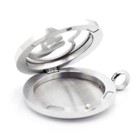 25mm Stainless Steel Aromatherapy Diffuser Locket Necklace for Essential Oils