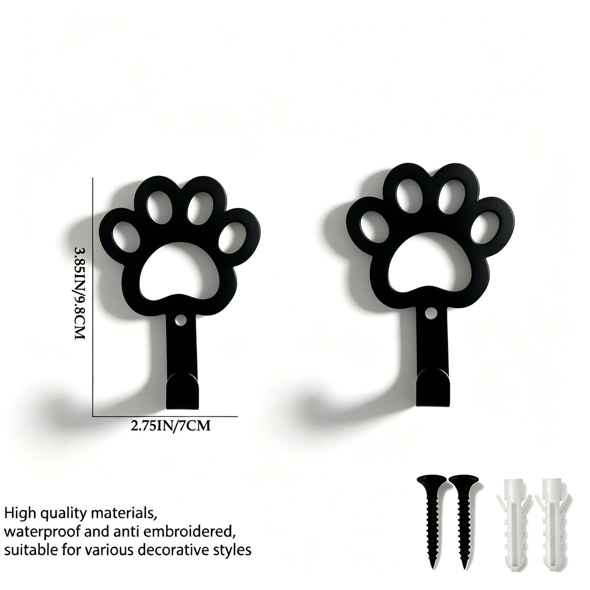 Animal Dog Metal Wall Hook Rack for Keys and Home Decor