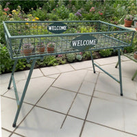 Rectangular Iron Art Floor-Standing Plant Stand for Courtyard Balcony
