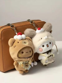 Cute Cartoon Plush Doll Keychain Pendant for Couples, Backpack Charm Gift