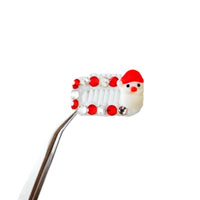 Christmas Pet Hair Bow Clips with Rhinestones and Pearls for Small Dogs
