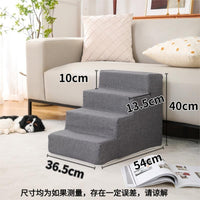 Pet Stairs for Small to Large Dogs and Cats - Foam Steps for Beds and Sofas, Washable Cover