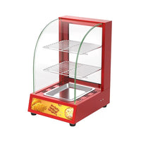 Commercial Heated Food Display Warmer Cabinet for Tarts, Bread, and Cooked Food