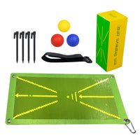 Golf Practice Mat with Swing Trace Detection for Indoor/Outdoor Training