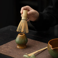 Tenmoku Starry Sky Matcha Tea Bowl Set with Whisk Stand and Tools