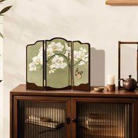 New Chinese Style Floral Butterfly Desktop Screen Ornament for Tea Room and Study