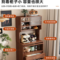 Living Room Side Cabinet, Wall-Mounted Low Cabinet, Tea Table Sideboard, Solid Wood Kitchen Side Cabinet, Dish Cabinet, Integrated Cabinet